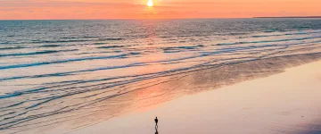 Zonsondergang boven Saint-Trojan-les-Bains