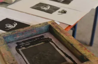 Atelier sérigraphie avec Alice Leblanc Laroche_Saint-Denis-d'Oléron