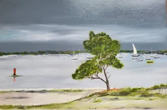 Exposition de peintures association Lachatellerie_Saint-Trojan-les-Bains