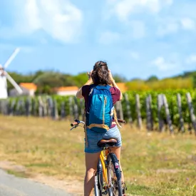Radfahren in Marennes-Oléron. Krediet: Arthur Habudzik