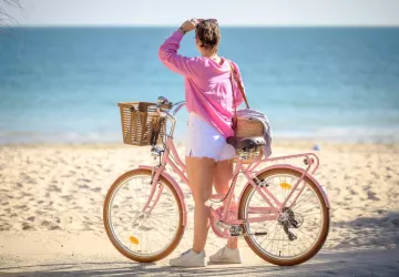 Vélo rose Beach Bikes