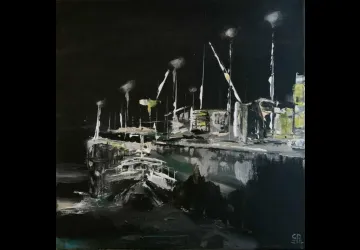 Dechargement du poisson, Port de la Cotiniere